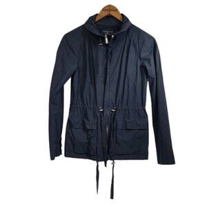 Theory Navy Blue Utility Drawsting Jacket 00
